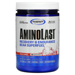 Thực phẩm chức năng Gaspari Nutrition Aminolast Recovery & Endurance BCAA Superfuel Fruit Punch 14.8 oz (420 g) 646511020337