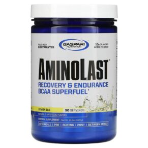 Thực phẩm chức năng Gaspari Nutrition Aminolast Recovery & Endurance BCAA Superfuel Lemon Ice 14.8 oz (420 g) 646511008410