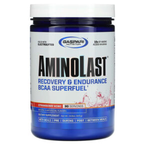 Thực phẩm chức năng Gaspari Nutrition Aminolast Recovery & Endurance BCAA Superfuel Strawberry Kiwi 14.8 oz (420 g) 646511008434