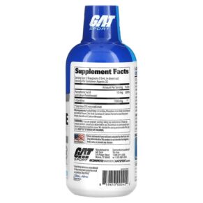 Thực phẩm bổ sung GAT L-Carnitine Amino Acid Blue Raspberry 1.500 mg 16 oz (473 ml) 859613000422