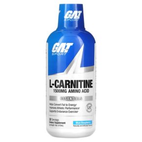 Thực phẩm chức năng GAT L-Carnitine Amino Acid Blue Raspberry 1.500 mg 16 oz (473 ml) 859613000422