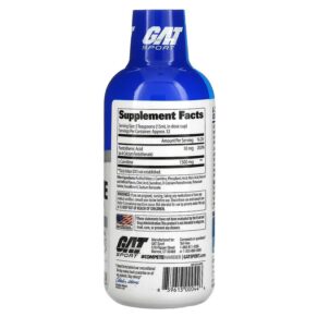 Thực phẩm bổ sung GAT L-Carnitine Amino Acid Green Apple 1.500 mg 16 oz (473 ml) 859613000446