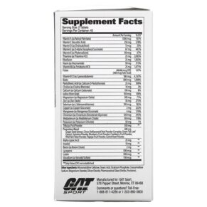 Thực phẩm bổ sung GAT Men's Multi+Test Multivitamin with Testosterone Support 90 Tablets 816170022830