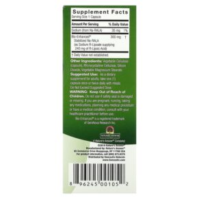 Genceutic Naturals R-Lipoic Acid+ 300 mg 60 Vegetarian Capsules 3 Thực phẩm bổ sung Genceutic Naturals R-Lipoic Acid+ 300 mg 60 Vegetarian Capsules 896245001052