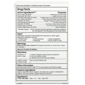 Thực phẩm bổ sung Genexa LLC Kids´ Allergy Care Allergy & Decongestant Organic Acai Berry 60 Chewable Tablets 857630006021