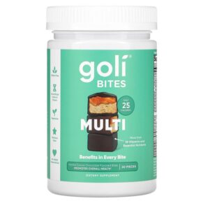 Thực phẩm chức năng Goli Nutrition Multi Bites Vanilla Cocoa Chocolate 30 Pieces 055840400541