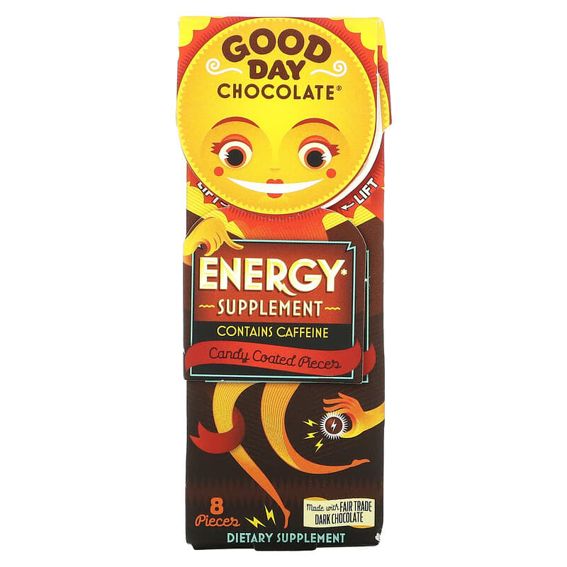 Good Day Chocolate Energy Supplement 8 Candy Coated Pieces 8 Thực phẩm chức năng Good Day Chocolate Energy Supplement 8 Candy Coated Pieces 858982004000