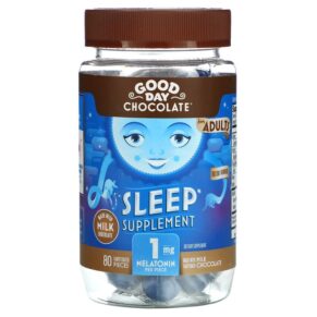 Thực phẩm chức năng Good Day Chocolate Sleep Supplement For Adults 80 Candy Coated Pieces 858982004437