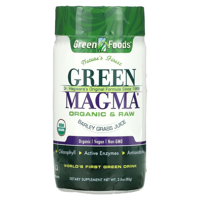 Green Foods Corporation Green Magma Barley Grass Juice Powder 2.8 oz (80 g) 8 Thực phẩm chức năng Green Foods Corporation Green Magma Barley Grass Juice Powder 2.8 oz (80 g) 083851204070
