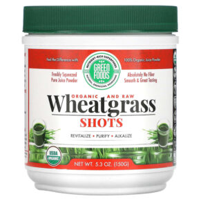 Thực phẩm chức năng Green Foods Corporation Organic & Raw Wheatgrass Shots 5.3 oz (150 g) 083851203332