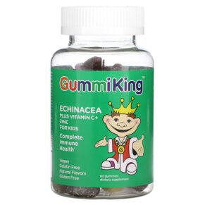 Thực phẩm chức năng GummiKing Echinacea Plus Vitamin C+ Zinc for Kids Strawberry Orange Lemon Grape Cherry and Grapefruit 60 Gummies 835776000677