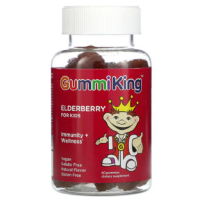 Thực phẩm chức năng GummiKing Elderberry for Kids Immunity + Wellness Raspberry 60 Gummies 835776001438