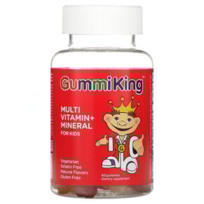Thực phẩm chức năng GummiKing Multi Vitamin + Mineral For Kids Grape Lemon Orange Strawberry And Cherry 60 Gummies 835776001087