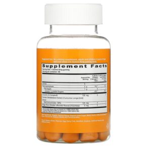 Thực phẩm bổ sung GummiKing Turmeric + Ginger For Kids Immunity + Antioxidant + Anti-Inflammatory Mango 60 Gummies 835776001445