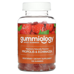 Thực phẩm chức năng Gummiology Adult Propolis & Echinacea Gummies No Gelatin Natural Raspberry 100 Vegetarian Gummies 898220014781