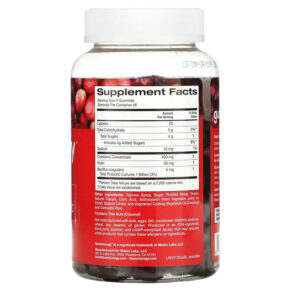 Thực phẩm bổ sung Gummiology Cranberry & Probiotic Gummies Cranberry 90 Vegetarian Gummies 898220020881