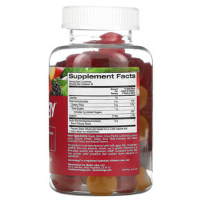 Thực phẩm bổ sung Gummiology Fiber Gummies Natural Peach Strawberry & Blackberry Flavors 90 Gummies 898220014828