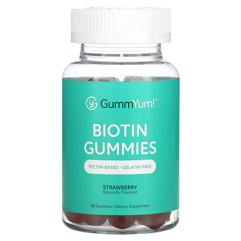 GummYum! Biotin Gummies Strawberry 2.500 mcg 60 Gummies 8 Thực phẩm chức năng GummYum! Biotin Gummies Strawberry 2.500 mcg 60 Gummies 810012470797