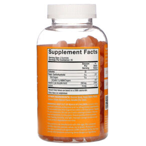 Thực phẩm bổ sung GummYum! Vitamin C Gummies Natural Tart Orange Flavor 125 mg 180 Gummies 810012470834