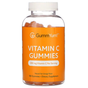 Thực phẩm chức năng GummYum! Vitamin C Gummies Natural Tart Orange Flavor 125 mg 180 Gummies 810012470834