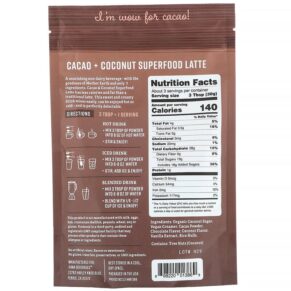 Thực phẩm bổ sung Hana Beverage Cacao & Coconut Latte Non-Coffee Superfood Beverage 3.3 oz (93.6 g) 898220013869
