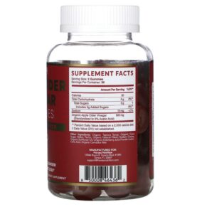 Thực phẩm bổ sung Havasu Nutrition Apple Cider Vinegar Gummies with The Mother Natural Apple 60 Gummies 850008464362