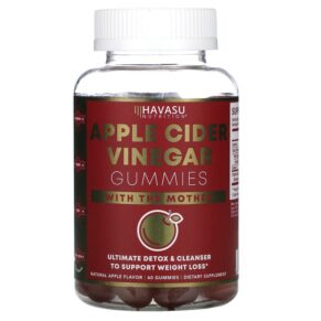 Thực phẩm chức năng Havasu Nutrition Apple Cider Vinegar Gummies with The Mother Natural Apple 60 Gummies 850008464362