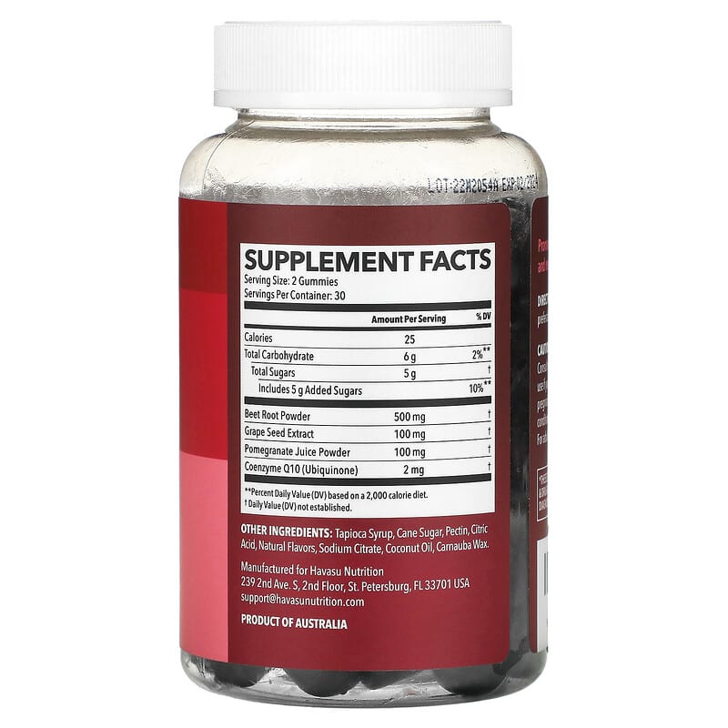 Havasu Nutrition Beet Root Gummies Mixed Berry 60 Gummies 2 Thực phẩm bổ sung Havasu Nutrition Beet Root Gummies Mixed Berry 60 Gummies 850008464645