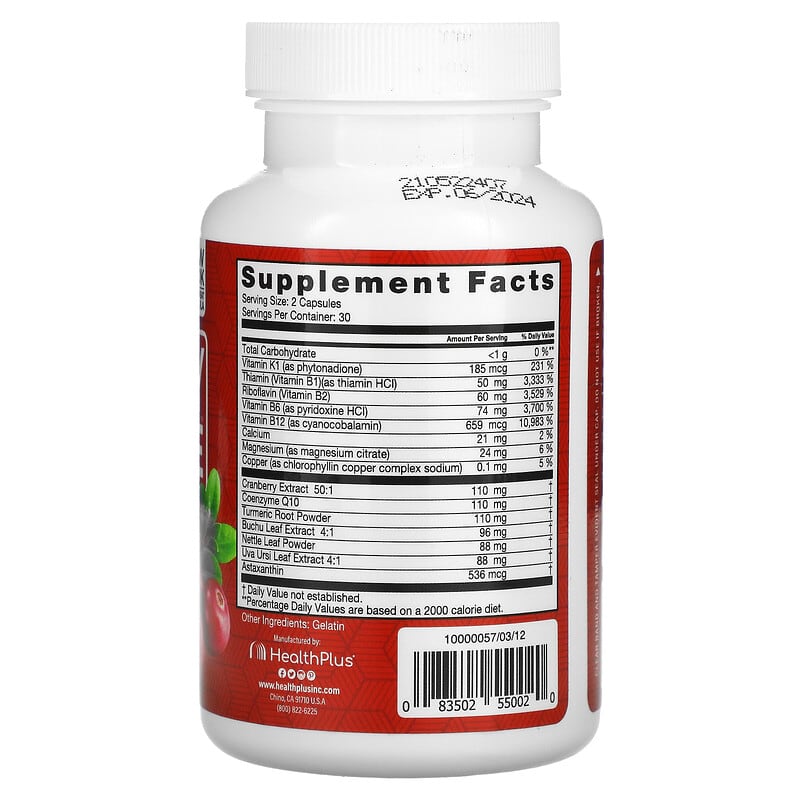 Health Plus Inc. Kidney Cleanse 60 Capsules 2 Thực phẩm bổ sung Health Plus Inc. Kidney Cleanse 60 Capsules 083502550020