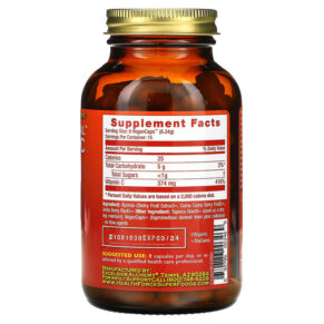 Thực phẩm bổ sung HealthForce Superfoods Truly Natural Vitamin C 120 Vegan Caps 650786003469