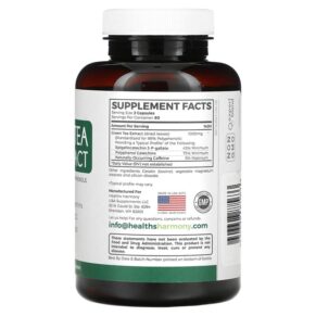 Thực phẩm bổ sung Healths Harmony Green Tea 98% Extract 120 Capsules 646648875633