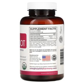 Healths Harmony Organic Beet Root 675 mg 120 Tablets 3 Thực phẩm bổ sung Healths Harmony Organic Beet Root 675 mg 120 Tablets 850006500079
