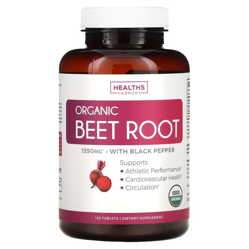 Healths Harmony Organic Beet Root 675 mg 120 Tablets 8 Thực phẩm chức năng Healths Harmony Organic Beet Root 675 mg 120 Tablets 850006500079