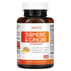 Thực phẩm chức năng Healths Harmony Turmeric & Ginger with Bioperine 90 Capsules 646648875671