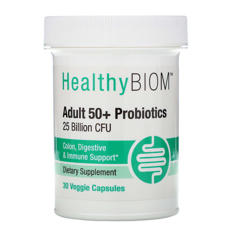 HealthyBiom Adult 50+ Probiotics 25 Billion CFU 30 Veggie Capsules 8 Thực phẩm chức năng HealthyBiom Adult 50+ Probiotics 25 Billion CFU 30 Veggie Capsules 898220015757