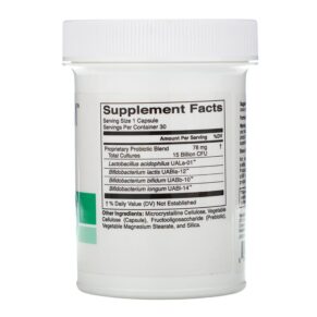 Thực phẩm bổ sung HealthyBiom Adult Probiotics 15 Billion CFU 30 Veggie Capsules 898220015818