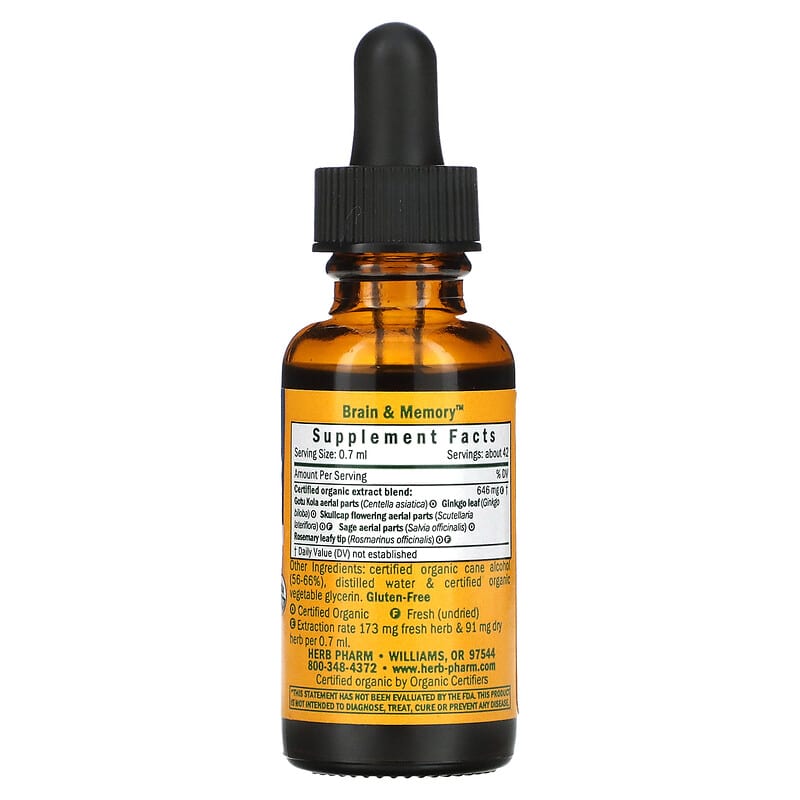 Herb Pharm Brain & Memory Nervous System 1 fl oz (30 ml) 2 Thực phẩm bổ sung Herb Pharm Brain & Memory Nervous System 1 fl oz (30 ml) 090900000194