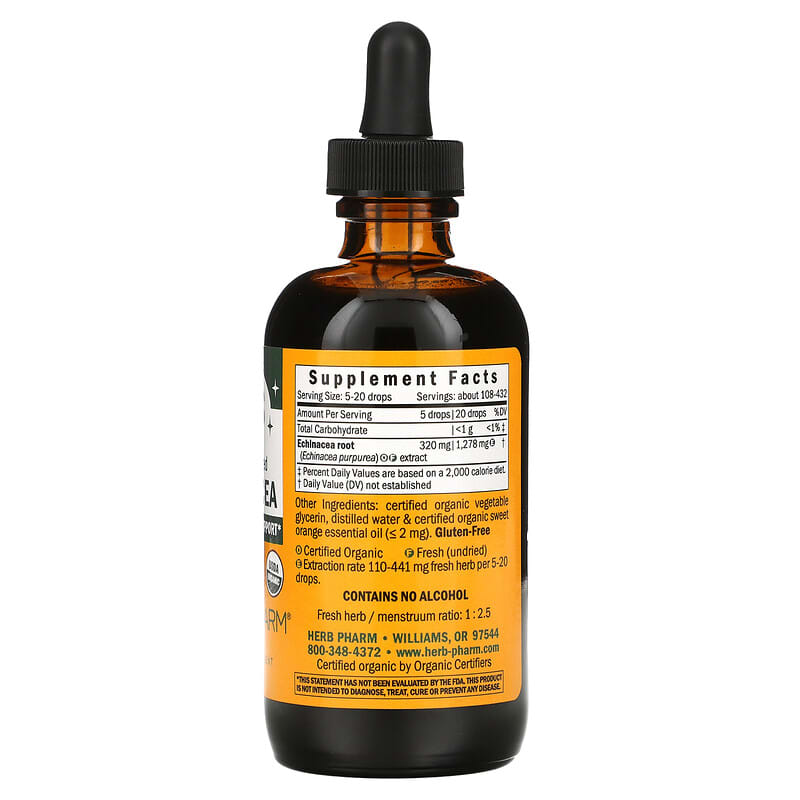 Herb Pharm Kids Echinacea Alcohol Free Orange 4 fl oz (120 ml) 2 Thực phẩm bổ sung Herb Pharm Kids Echinacea Alcohol Free Orange 4 fl oz (120 ml) 090900000545