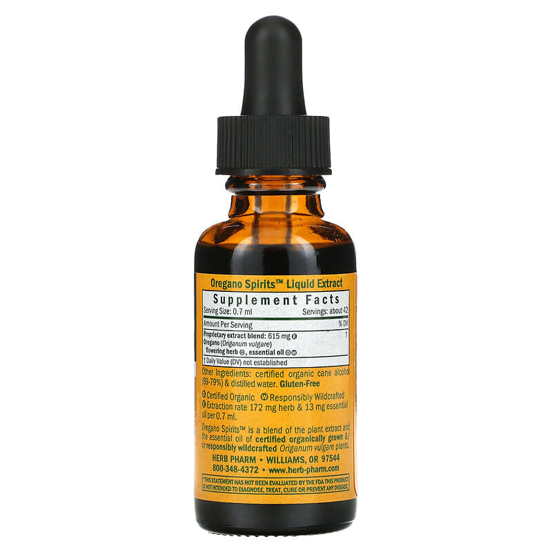 Herb Pharm Oregano Spirits 1 fl oz (30 ml) 2 Thực phẩm bổ sung Herb Pharm Oregano Spirits 1 fl oz (30 ml) 090700003487