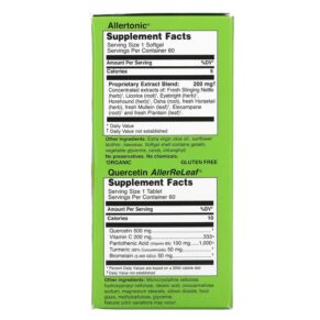 Thực phẩm bổ sung Herbs Etc. Allergy ReLeaf System 2 Bottles 60 Softgels/60 Tablets 765704750056