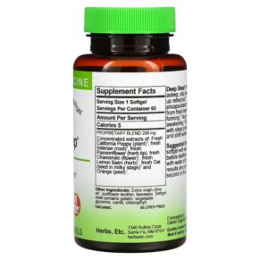 Thực phẩm bổ sung Herbs Etc. Deep Sleep 60 Fast-Acting Softgels 765704503065