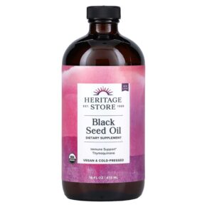 Thực phẩm chức năng Heritage Store Black Seed Oil 16 fl oz (473 ml) 076970825714