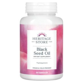Thực phẩm chức năng Heritage Store Black Seed Oil 90 Capsules 076970774067