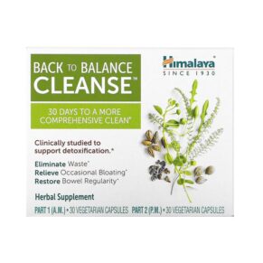 Thực phẩm chức năng Himalaya Back to Balance Cleanse 2 Bottles 30 Vegetarian Capsules Each 605069064026