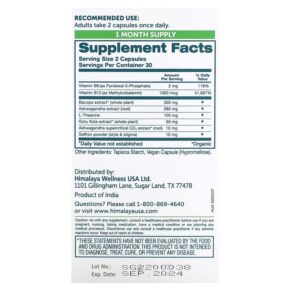 Thực phẩm bổ sung Himalaya Hello Alert Mind 60 Vegan Capsules 605069068246