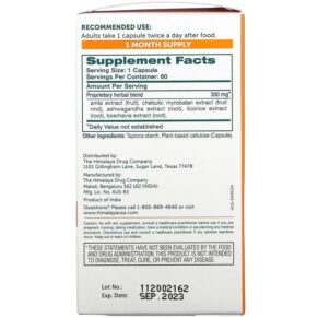 Thực phẩm bổ sung Himalaya Hello Energy Adrenal Support With Ashwagandha 60 Vegetarian Capsules 605069065344