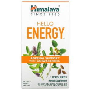 Thực phẩm chức năng Himalaya Hello Energy Adrenal Support With Ashwagandha 60 Vegetarian Capsules 605069065344