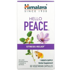 Thực phẩm chức năng Himalaya Hello Peace Stress Relief 60 Vegetarian Capsules 605069065351