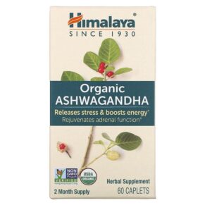 Thực phẩm chức năng Himalaya Organic Ashwagandha 60 Caplets 605069401012