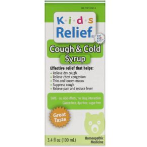 Thực phẩm chức năng Homeolab USA Kids Relief Cough & Cold Syrup For Kids 0-12 Yrs 3.4 fl oz (100 ml) 778159090615